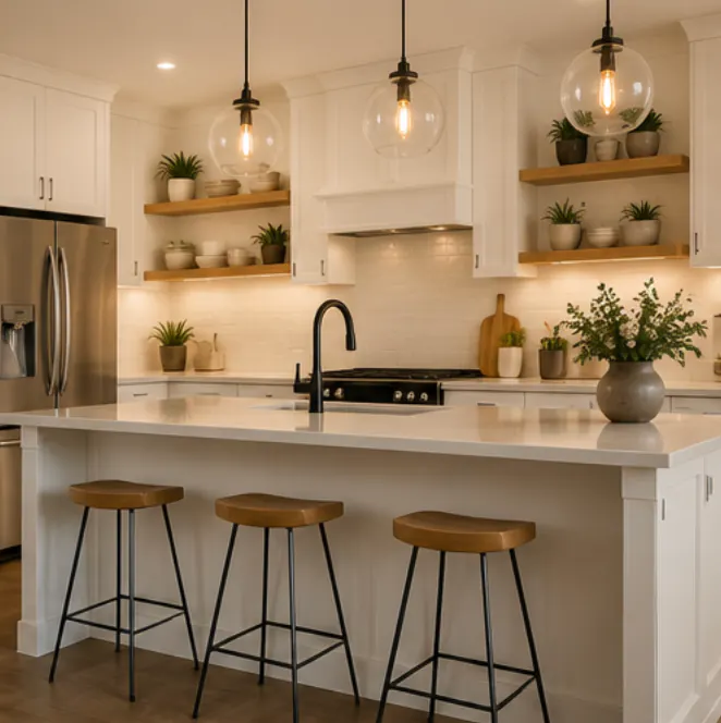 Warm, practical kitchen ready for everyday use